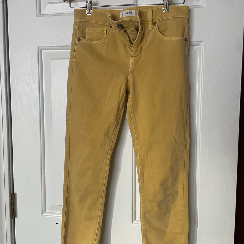 LOFT Yellow Skinny Jeans Vibrant Style